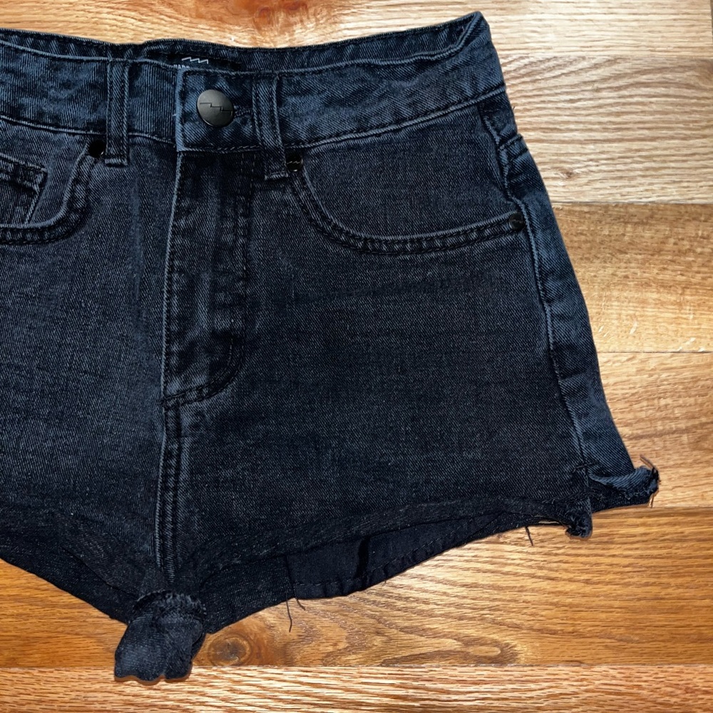 Factorie Black Denim Jean Shorts, size 2